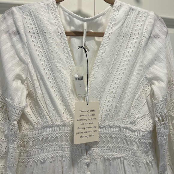White Eyelet Midi Dress from Anthropologie - Picture 2 of 5